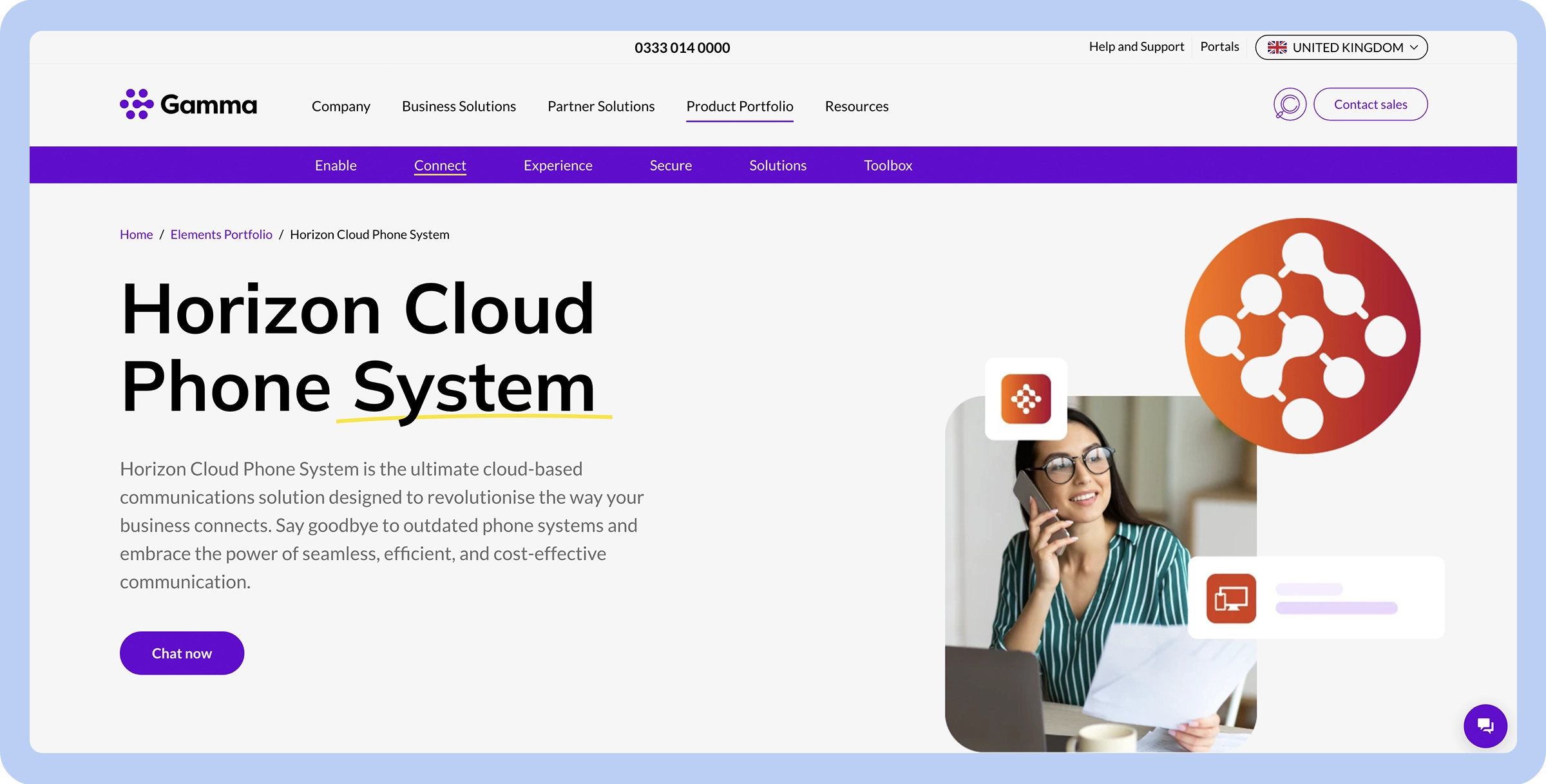 Stylized screenshot of the Gamma website’s landing page depicting the company colors and logo.